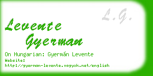 levente gyerman business card